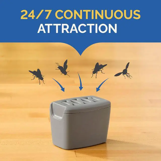 Alt view image 5 of 7 - Flying Insect Trap, Discreet, Hassle-Free Trap Attracts, Captures House and Fruit Flies, 24/7 Continuous Attraction, No Plug-in Or Electricity Needed, 6 Count 984ml Each