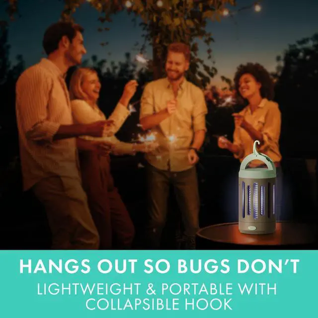 Alt view image 4 of 7 - Flying Insect Zapper, Indoor and Outdoor Electric Fly & Mosquito Trap, Includes Micro-USB Charging Cable and Brush for Cleaning