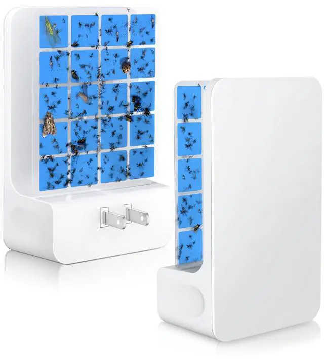 Main image of Advanced Double-Sided Indoor Fly Trap for Home, Plug-in Ultra 5-Way UV Light Bug Catcher, Fly & Gnat Killer for House Flies, Gnats, Mosquitoes, Moths, Fruit Fly Traps for Indoors, 1 Trap 4 Refills