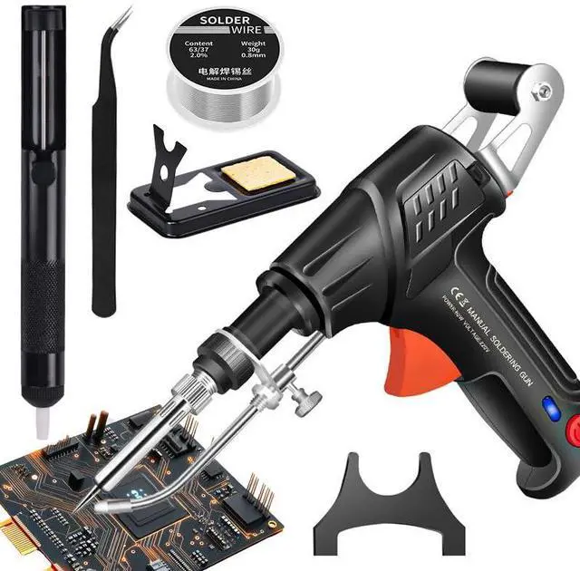 Main image of Soldering Iron Kit, 60W Soldering Gun Automatic Hand-held Solder Gun Iron Kit Welding Tool, 110V Automatic Welding Gun, for Electronic Repair, Home appliance repair, DIY