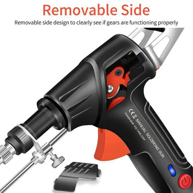Alt view image 4 of 7 - Soldering Iron Kit, 60W Soldering Gun Automatic Hand-held Solder Gun Iron Kit Welding Tool, 110V Automatic Welding Gun, for Electronic Repair, Home appliance repair, DIY