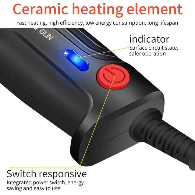 Alt view image 6 of 7 - Soldering Iron Kit, 60W Soldering Gun Automatic Hand-held Solder Gun Iron Kit Welding Tool, 110V Automatic Welding Gun, for Electronic Repair, Home appliance repair, DIY