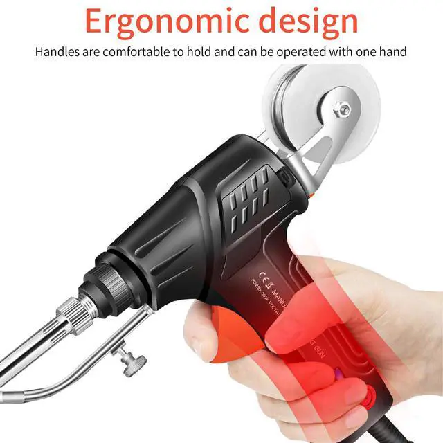 Alt view image 7 of 7 - Soldering Iron Kit, 60W Soldering Gun Automatic Hand-held Solder Gun Iron Kit Welding Tool, 110V Automatic Welding Gun, for Electronic Repair, Home appliance repair, DIY