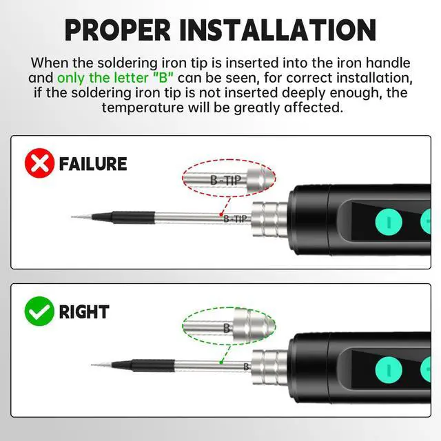Alt view image 5 of 7 - Portable Wireless Soldering KitFeatures a 1100mAh rechargeable USB-C soldering pen LCD screen for adjustable temperature settings. home appliance repairs and DIY projects. 8-second rapid heat-up.