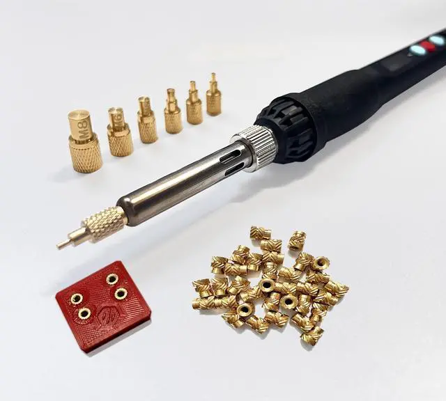 Alt view image 5 of 5 - 60W Digital Soldering Iron Heat Set Insert Tool with Extra Soldering Tips and Heat Set Insert Tips