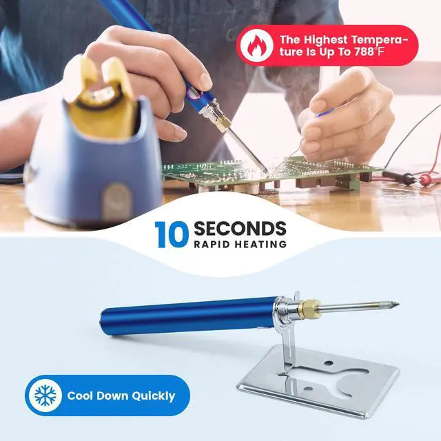Alt view image 2 of 7 - Cordless Soldering Iron Kit, Wireless Electric Soldering Gun Pen, 1100mAh Large Battery, Portable and Rechargeable for Home Appliance Repair, Electronic Components, DIY