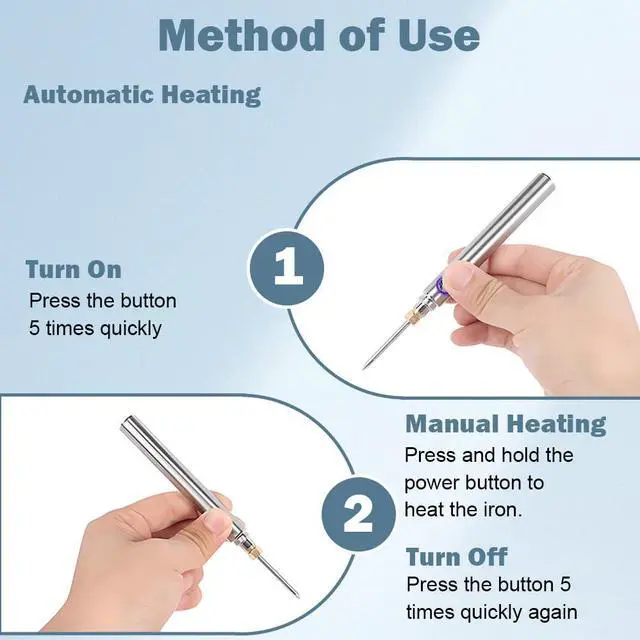 Alt view image 6 of 7 - Cordless Soldering Iron Kit, MecRecare 1100 mAh Battery USB Wireless Rechargeable And Portable with Automatic Heating Mode for Appliance Repair,Circuit Board Soldering,DIY