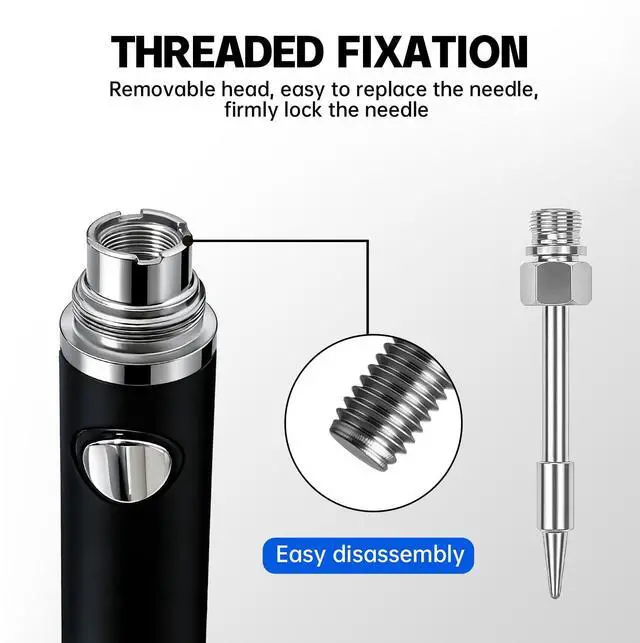 Alt view image 2 of 5 - Portable Rechargeable Home Appliance Repair Tool PVC Circuit Board Repair Soldering Iron Kit 1000mAh Battery USB Wireless Electric Soldering Pen with Adjustable Temperature Electronic Component DIY