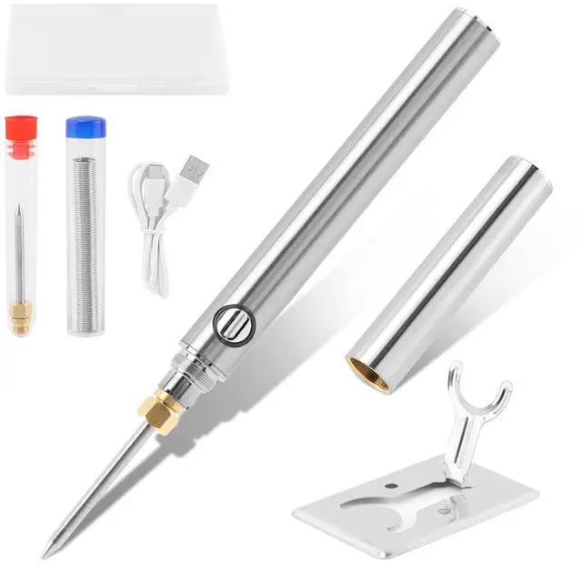Main image of Cordless Soldering Iron Kit, 15W Portable USB Soldering Pen, Fast Heat Up to 788°F (420°C), 5V Rechargeable Soldering Iron for Electronics Repair and DIY