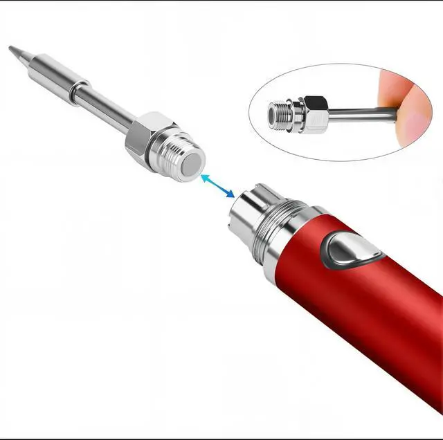 Alt view image 2 of 5 - Portable Soldering Iron Newly upgraded large capacity 1100 mAh portable soldering iron Suitable for electronic repair welding, solder fixing, and circuit use(red)