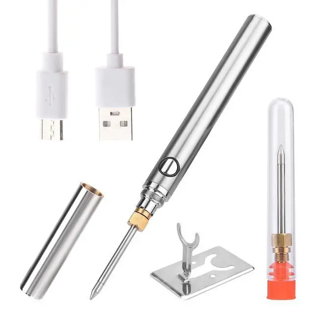 Alt view image 2 of 7 - 5V 15W Cordless Portable USB Soldering Iron, Rechargeable Built-In Battery Soldering Iron Kit, Electronic Soldering Tool Pen Kit Charging Welding Tool