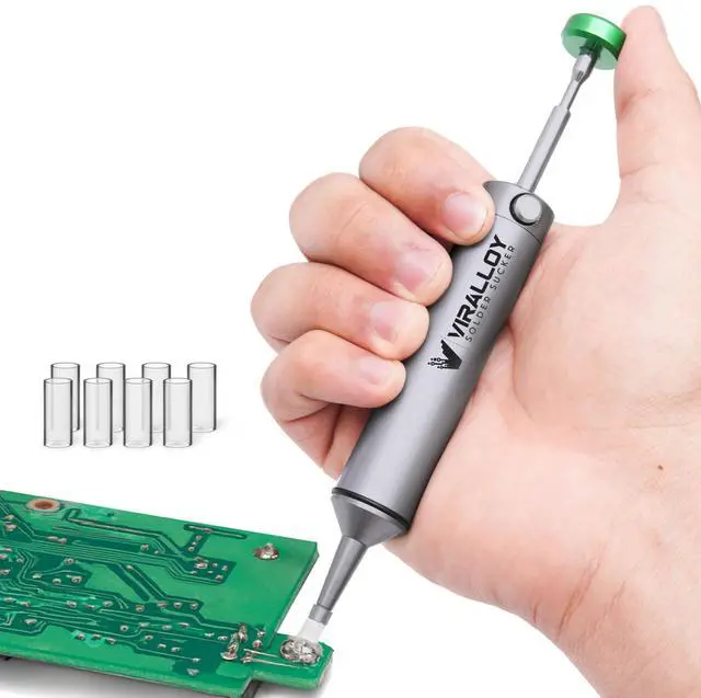 Main image of Solder Sucker Tool No Clog Silicone-Tip Manual Desoldering Pump Soldering Accessories for Solder Remover Unrivaled Suction No Power Needed Ultra Low-Maintenance Best-in-Class Desoldering Gun