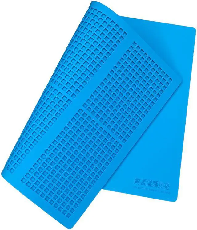 Main image of Soldering Work Mat, Heat Resistant Silicone for Soldering, Electronics Repair, 920°F Max Temp, 19.8 x 13.8 Inches
