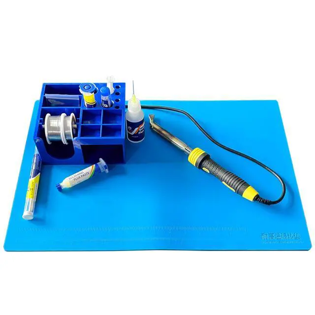 Alt view image 2 of 7 - Soldering Work Mat, Heat Resistant Silicone for Soldering, Electronics Repair, 920°F Max Temp, 19.8 x 13.8 Inches