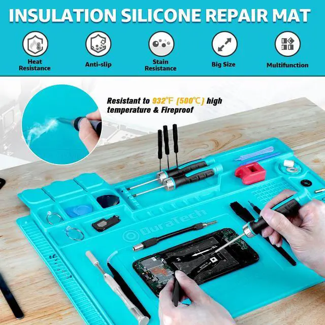 Alt view image 5 of 7 - Heat Insulation Silicone Repair Mat