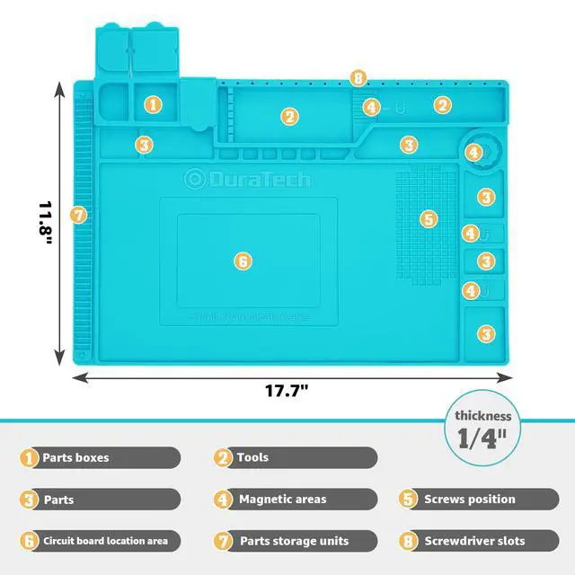 Alt view image 3 of 7 - Heat Insulation Silicone Repair Mat