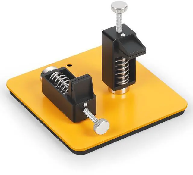 Main image of Helping Hands Soldering Station, 2 Way Magnetic PCB Holder Clamps, One-Push Spring Loaded Third Hand Tool for Electronics, PCB Repair and DIY, Craft