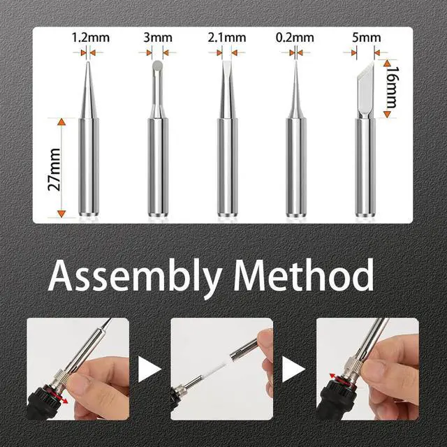 Alt view image 5 of 6 - Soldering Iron Kit 80W LCD Digital Adjustable Temperature Soldering Tool Set with 5 Precision Tips, Desoldering Pump, Solder Wire, Stand for DIY, Electrical Repairs, and Metal Work