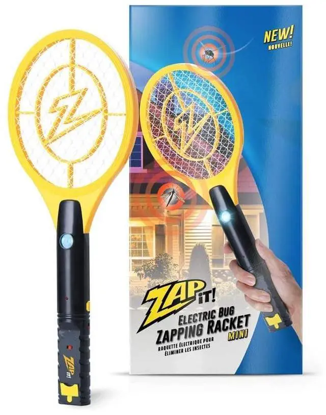 Main image of Mini Bug Zapper - Rechargeable Mosquito, Bug Zapper Racket - Flies Zappers Indoor - 4,000 Volt - USB Charging, Super-Bright LED Light to Zap in The Dark - Safe to Touch