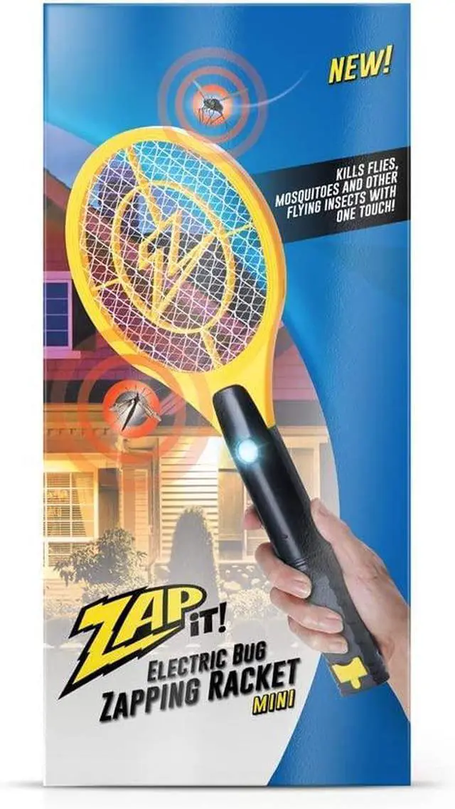 Alt view image 7 of 7 - Mini Bug Zapper - Rechargeable Mosquito, Bug Zapper Racket - Flies Zappers Indoor - 4,000 Volt - USB Charging, Super-Bright LED Light to Zap in The Dark - Safe to Touch