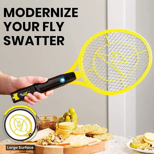 Alt view image 3 of 7 - Mini Bug Zapper - Rechargeable Mosquito, Bug Zapper Racket - Flies Zappers Indoor - 4,000 Volt - USB Charging, Super-Bright LED Light to Zap in The Dark - Safe to Touch