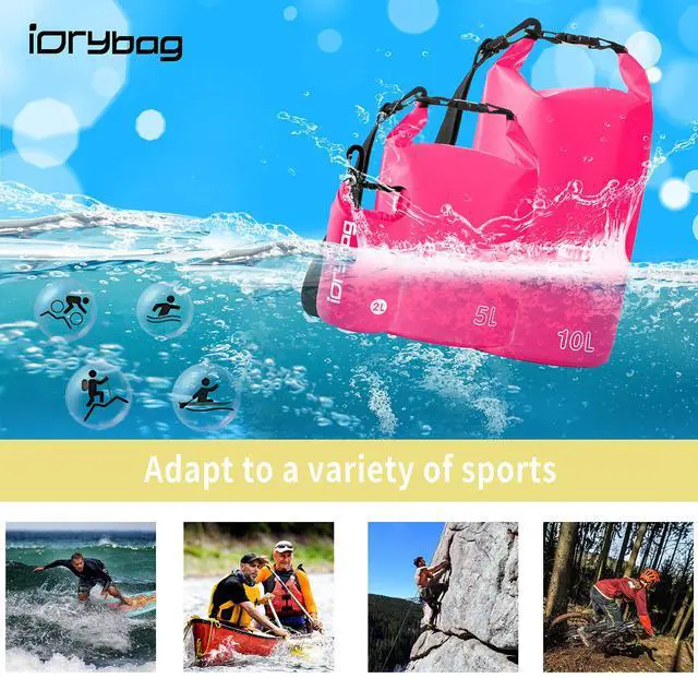 Alt view image 5 of 6 - Dry Bag for Kayaking Waterproof 2L/5L/10L/15L/20L, Small Dry Sack Waterproof Bag for Boating