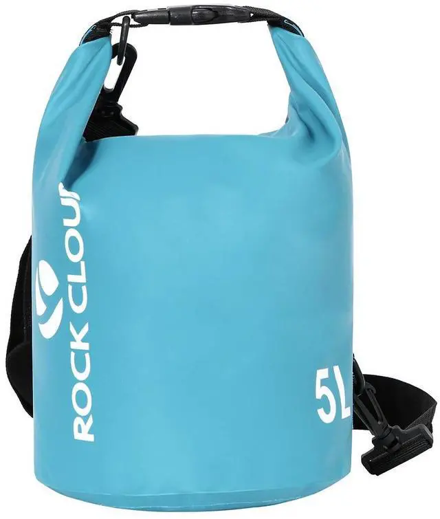 Main image of Dry Bag Waterproof 5L Dry Sack for Kayaking Rafting Boating Beach Surfing Swimming Canoe Camping Hiking Fishing Ski, Lake Blue