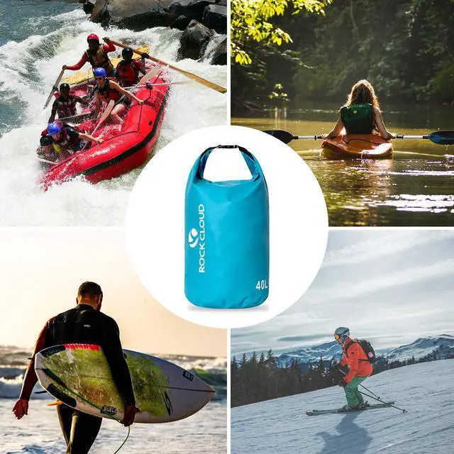 Alt view image 7 of 7 - Dry Bag Waterproof 5L Dry Sack for Kayaking Rafting Boating Beach Surfing Swimming Canoe Camping Hiking Fishing Ski, Lake Blue
