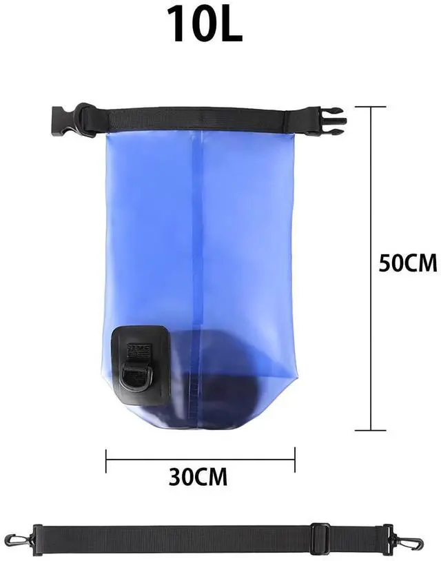 Alt view image 7 of 7 - Waterproof Dry Bag,10L/20L Roll Top Waterproof Dry Bag Backpack For Kayaking Boating Swimming fow Women Men (Blue-10L)