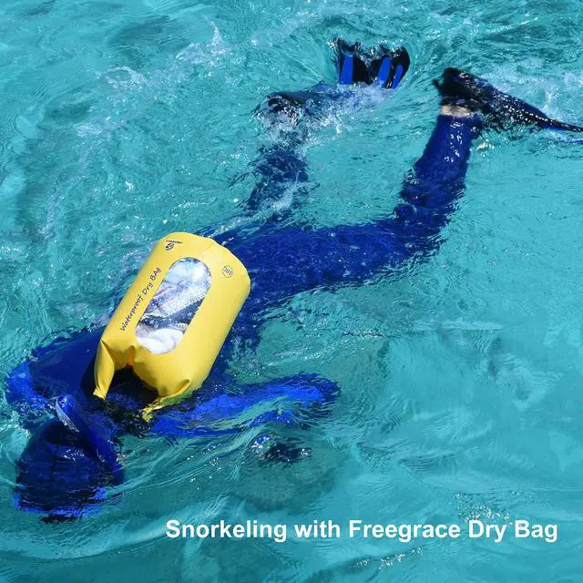 Alt view image 5 of 7 - Waterproof Dry Bag Set of 3 - Submersible Dry Sack with Double Zip Lock Seals - Includes Waist Pouch & Phone Case - Perfect for Kayaking, Swimming, Boating & Rafting (Black, 5L)
