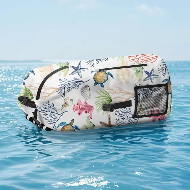 Alt view image 4 of 7 - Dry Bag Waterproof for Women Men, 5L Roll Top Lightweight Dry Storage and Lightweight Bag Backpack with Phone Case for Kayaking Paddle Board Camping Travel Swimming Boating Beach Accessories-Coral