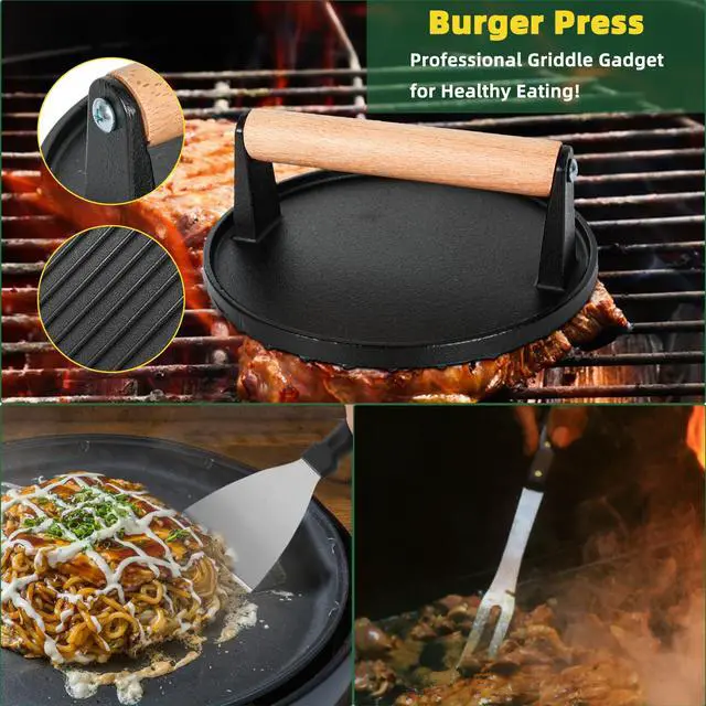 Alt view image 6 of 7 - 30PCS Griddle Accessories Kit, Flat Top Grill Accessories Set for Blackstone and Camp Chef, Grill Spatula Set with Melting Dome, Burger Press, Gifts for Men, Christmas Stocking Stuffers for Adults Men