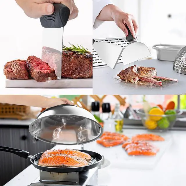 Alt view image 4 of 7 - Griddle Accessories Kit, 18PCS Grill Spatula Set for Blackstone and Camp Chef, Flat Top Grill Accessories Set with Enlarged Spatulas, Basting Cover, Scraper for Outdoor BBQ