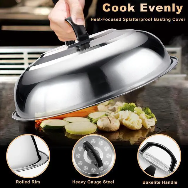 Alt view image 3 of 7 - 238PCS Premium Griddle Accessories Kit, Griddle Tools for Flat Top Grill with Enlarged Spatulas, Burger Press, Basting Cover & Storage Bag, Flat Top Grill Accessories for Outdoor Barbecue