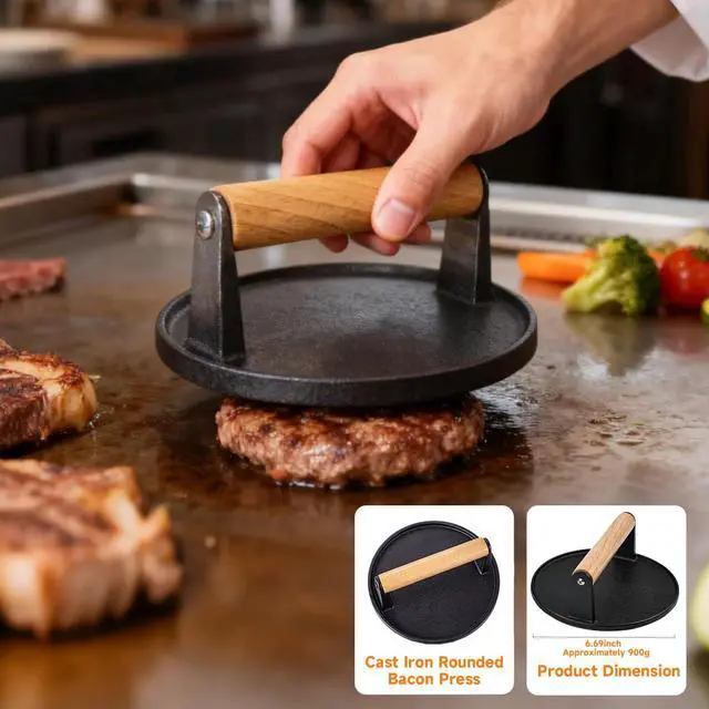 Alt view image 6 of 7 - Griddle Accessories Kit for Blackstone, 28Pcs Hibachi Tools Accessories Set for Flat Top Teppanyaki with Griddle Spatula, Burger Press& Trivet Mat, BBQ Christmas Grilling Gifts for Dad,Men