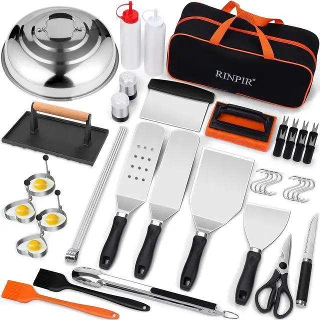 Main image of 42pcs Griddle Accessories Kit for Blackstone, Flat Top Grill Spatula Set with Enlarged Spatulas, Melting Dome and Burger Press, Professional Hibachi Tools Gifts for Outdoor BBQ Teppanyaki