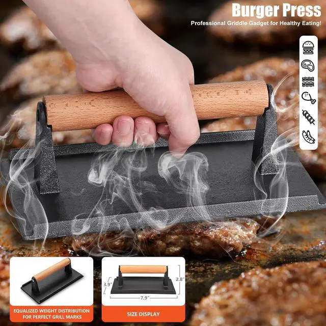 Alt view image 4 of 6 - 42pcs Griddle Accessories Kit for Blackstone, Flat Top Grill Spatula Set with Enlarged Spatulas, Melting Dome and Burger Press, Professional Hibachi Tools Gifts for Outdoor BBQ Teppanyaki