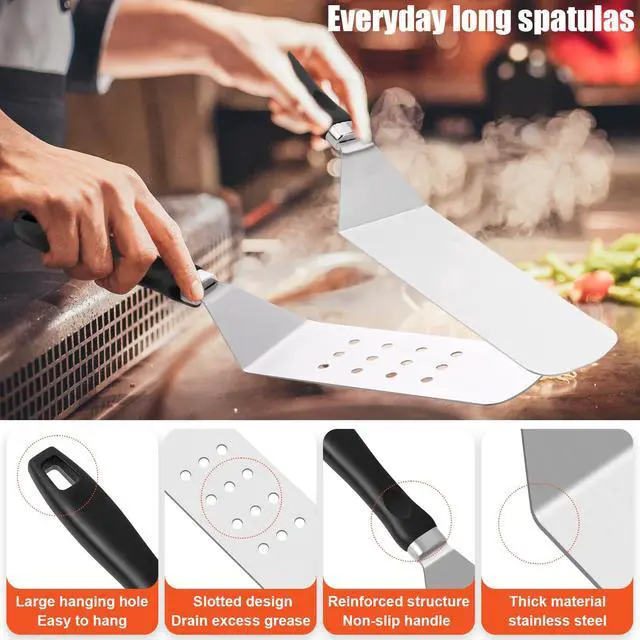 Alt view image 6 of 6 - 42pcs Griddle Accessories Kit for Blackstone, Flat Top Grill Spatula Set with Enlarged Spatulas, Melting Dome and Burger Press, Professional Hibachi Tools Gifts for Outdoor BBQ Teppanyaki