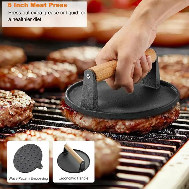 Alt view image 4 of 7 - Professional Griddle Accessories Kit Set with Smash Burger Press - Extra Thick Grill Spatula, Turner, Flipper - 38PCS Flat Top Grill Tools Kit for Outdoor Barbecue Teppanyaki Camping Cooking