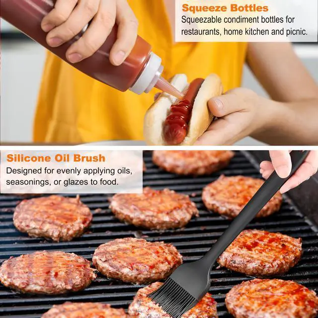 Alt view image 5 of 7 - Professional Griddle Accessories Kit Set with Smash Burger Press - Extra Thick Grill Spatula, Turner, Flipper - 38PCS Flat Top Grill Tools Kit for Outdoor Barbecue Teppanyaki Camping Cooking