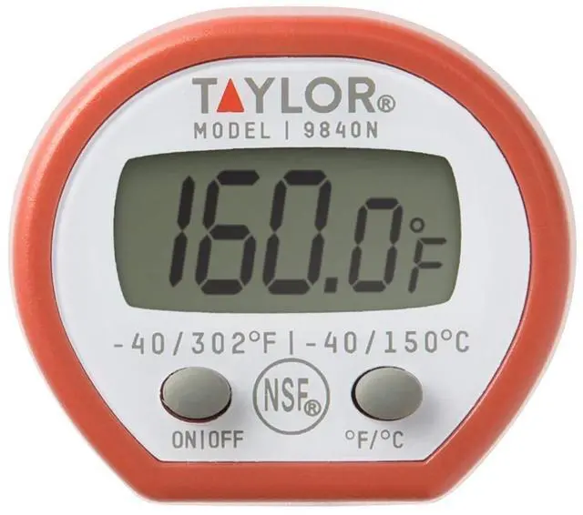 Alt view image 2 of 2 - Instant Read Digital Meat Food Grill BBQ Cooking Kitchen Thermometer, Comes with Pocket Sleeve Clip, Red