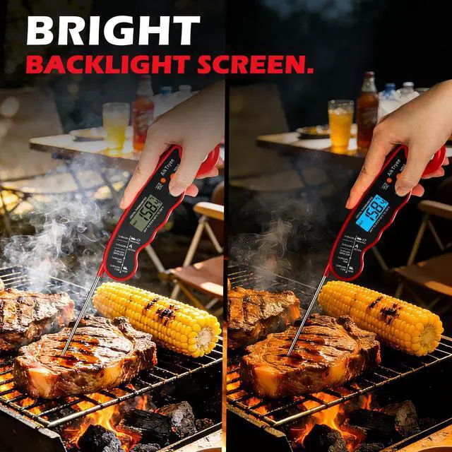 Alt view image 4 of 7 - Digital Instant Read Meat Thermometer Kitchen Cooking Food Candy Thermometer for Oil Deep Fry BBQ Grill Smoker Thermometer by