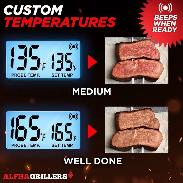 Alt view image 4 of 7 - Meat Thermometer Digital, Wired Probe for Oven & Grill