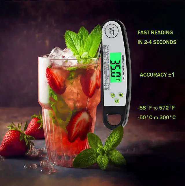 Alt view image 4 of 7 - Meat Thermometer Digital, Meat Thermometers for Grilling, Food Thermometer with Backlight, Instant Read Thermometer for Grill Candy and Cooking