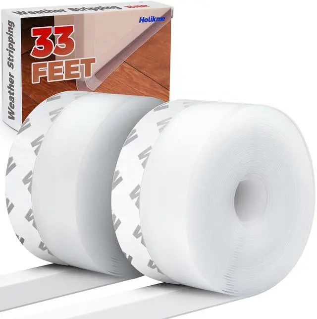 Main image of Weather Stripping Door Seal Strip 33 Feet, Sealing Sticker Sealing Tape for Door Draft Stopper Adhesive for Doors, Suitable for Windows, Doors