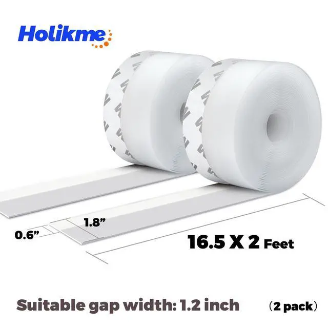Alt view image 4 of 6 - Weather Stripping Door Seal Strip 33 Feet, Sealing Sticker Sealing Tape for Door Draft Stopper Adhesive for Doors, Suitable for Windows, Doors