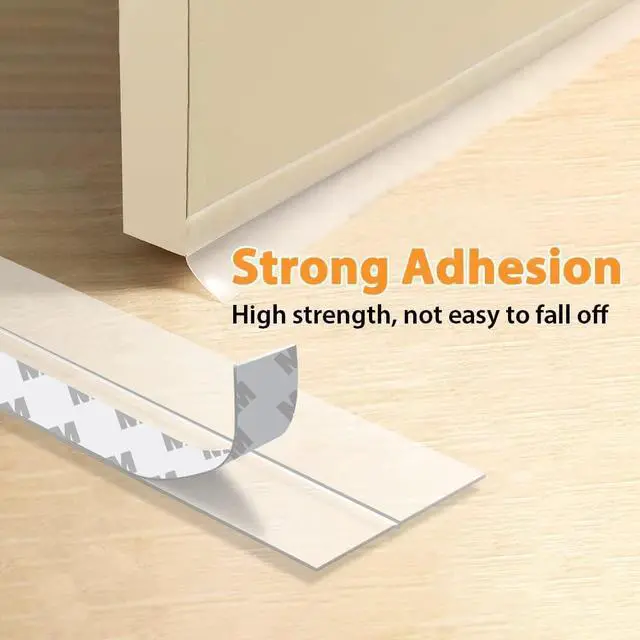 Alt view image 4 of 7 - 28.9 Ft Weather Stripping Door Seal Strip Tape,Silicone Door Draft Stopper,Self Adhesive Shower Door Bottom Seal, Door Insulation Strip for Door Frame Windows and Glass Gaps (Transparent, 25mm)