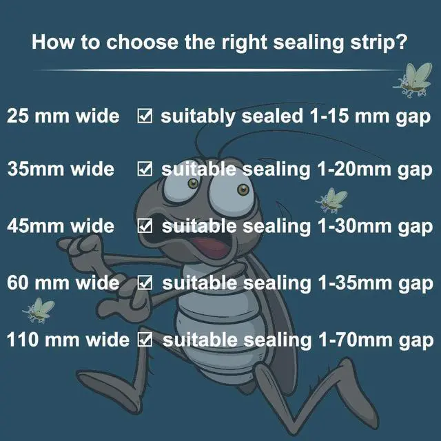 Alt view image 4 of 6 - Silicone Seal Strip - 10M/33ft Weather Stripping Door Window Seal - Door Strip Bottom Draft Stopper (25MM, Transparent)