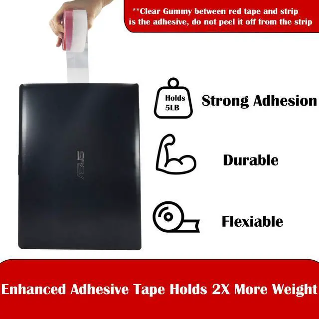 Alt view image 4 of 6 - Clear Weather Stripping Tape, Door Draft Seal Silicone Strip. Enhanced with Thicker Strip and Stronger Adhesive Tape Backing. (Transparent, 10M Total, 2 Packs)