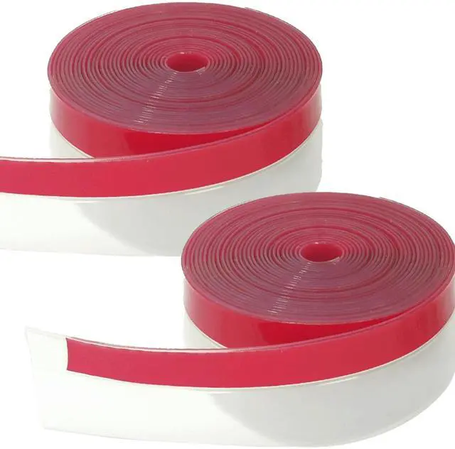 Main image of Clear Weather Stripping Tape, Door Draft Seal Silicone Strip. Enhanced with Thicker Strip and Stronger Adhesive Tape Backing. (Transparent, 10M Total, 2 Packs)